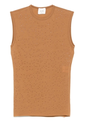 Alysi crepe tank top - Brown