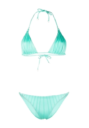 Noire Swimwear gathered bikini set - Blue