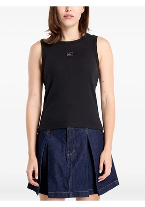 Calvin Klein ribbed logo tank top - Black