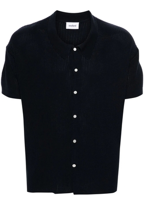 Soulland Ciel ribbed polo shirt - Blue