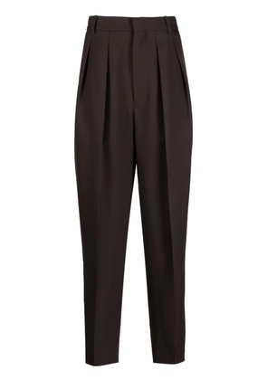 Random Identities tapered box-pleated trousers - Brown