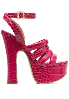 Vivienne Westwood 150mm crocodile platform sandals - Pink