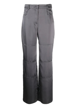 Blanca Vita straight-leg satin trousers - Grey