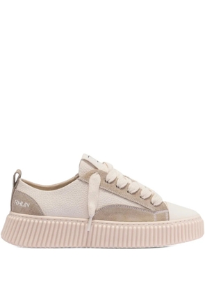 Rhun leather lace-up sneakers - Neutrals