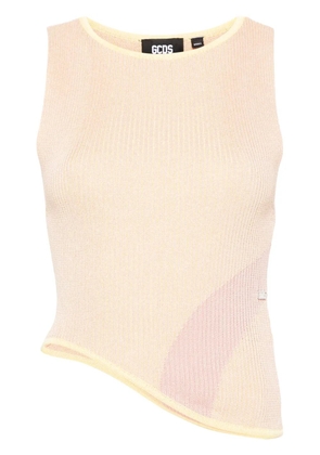 GCDS Comma asymmetric ribbed top - Pink