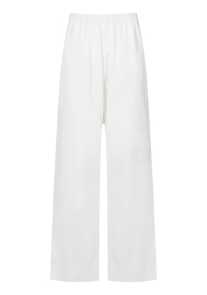 Amir Slama elasticated-waistband straight-leg trousers - White