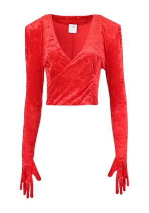 VETEMENTS velvet Dynasty top - Red