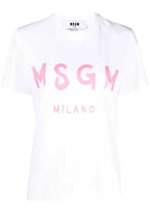 MSGM logo-print cotton T-shirt - White