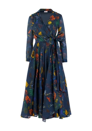Rosie Assoulin Sash Yay! long-sleeved midi dress - Blue