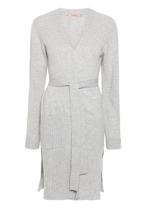 TWINSET lurex maxi cardigan - Grey