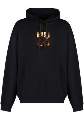 HUGO logo-print hoodie - Black