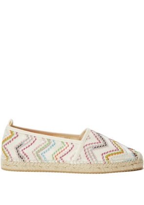 Missoni zigzag-embroidered espadrilles - Blue