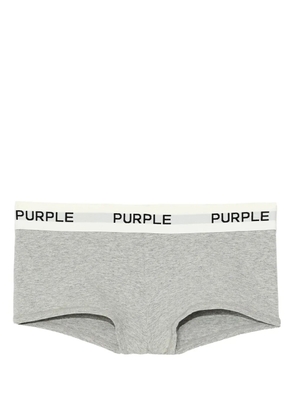 Purple Brand logo-tape cotton briefs - Grey