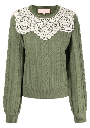 BAPY BY *A BATHING APE® cable-knit wool jumper - Green