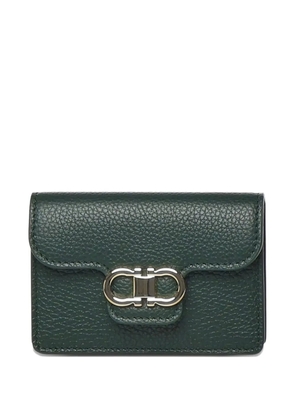 Ferragamo Gancini-buckle leather wallet - Green
