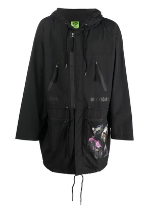 Garbage Tv graphic-print raincoat - Black