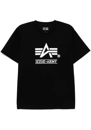 izzue logo-print T-shirt - Black