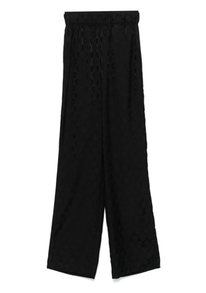 John Richmond logo-jacquard wide-leg trousers - Black