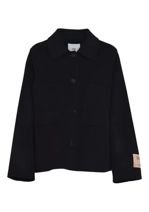 SOLOTRE pocketed single-breasted coat - Black