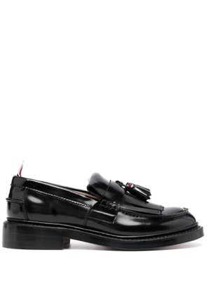 Thom Browne RWB-tab leather loafers - Black