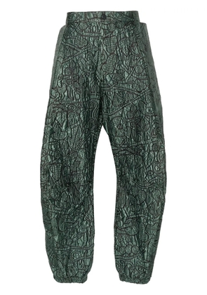 Walter Van Beirendonck abstract-print trousers - Green