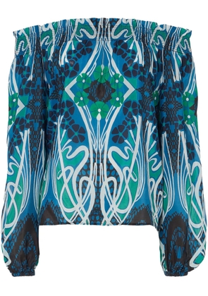 Temperley London Monikh off-shoulder blouse - Blue