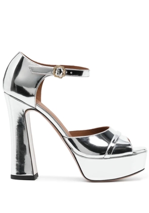 Malone Souliers Yuri 125mm platform leather sandals - Metallic