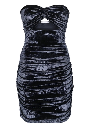 Amen crushed-velvet mini dress - Blue