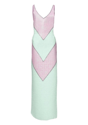 GCDS Monogram Macramé midi dress - Pink