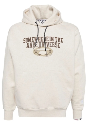 AAPE BY *A BATHING APE® logo-print hoodie - White