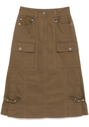 3.1 Phillip Lim decorative button straight skirt - Brown