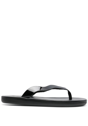 Ancient Greek Sandals Laconia leather flip flops - Black