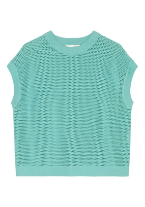 Marc O'Polo crochet-knit short-sleeve top - Blue