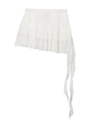tout a coup ruffle-detail miniskirt - White