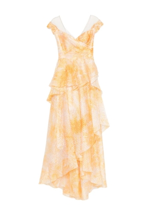 Gemy Maalouf layered striped dress - Yellow