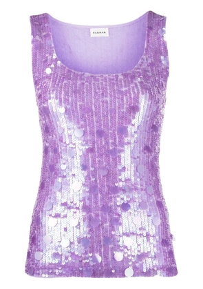 P.A.R.O.S.H. sequin-embellished sleeveless midi dress - Purple