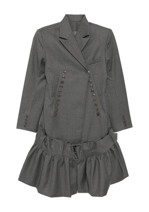 Rokh flared-hem coat - Grey