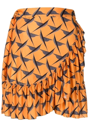 Lygia & Nanny Laurita ribbed-edge skirt - Orange
