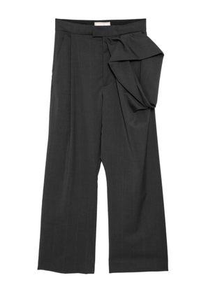 LITKOVSKA floral-detail straight-leg trousers - Grey