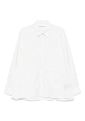 Études Studio E-patch striped shirt - White