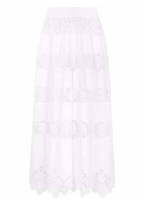 Dolce & Gabbana embroidered culotte trousers - White