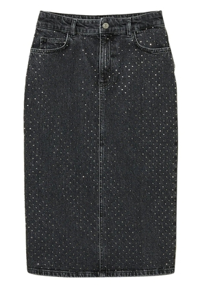 TWINSET crystal-embellished midi skirt - Black