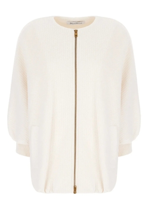 Max Mara zip-front knitted jacket - White