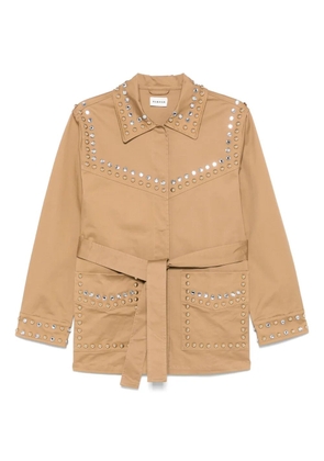P.A.R.O.S.H. stud-embellished jacket - Brown