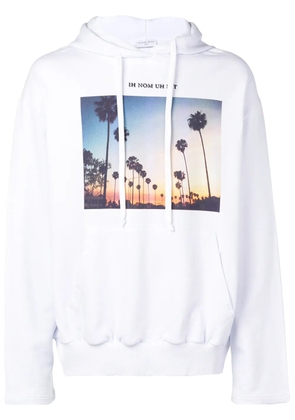 Ih Nom Uh Nit sunset print hoodie - White