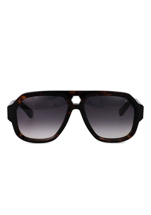 Philipp Plein Eyewear geometric-frame sunglasses - Brown