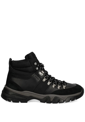 BOSS logo-debossed boots - Black