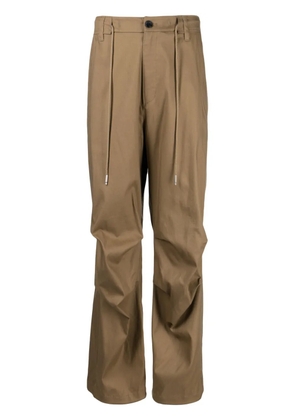 SONGZIO drawstring straight-leg trousers - Brown