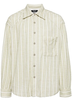 FIVE CM striped button-up shirt - Green