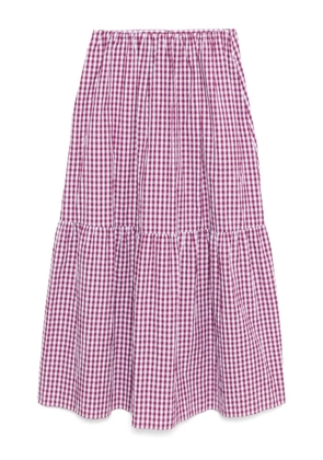 To b. by agnès b. Gingham Ripple Checked skirt - Purple